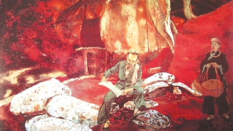 "Đầu nguồn" Pác Bó với những bức tranh về Bác Hồ