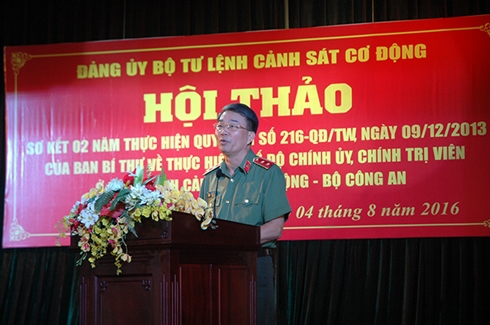 Sơ kết 2 năm thực hiện chế độ Chính ủy, chính trị viên trong lực lượng CSCĐ