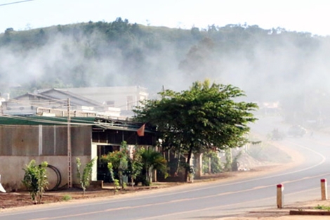 Lò sấy cà phê gây ô nhiễm môi trường