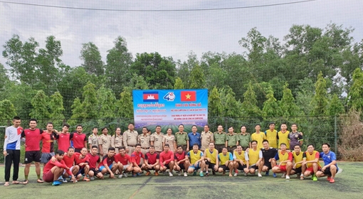 Cao đẳng ANND II giao lưu bóng đá với học viên Campuchia