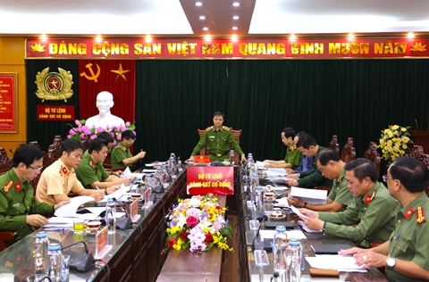 Họp Ban Chỉ đạo diễn tập phương án bảo vệ Đại hội Đảng lần thứ XIII